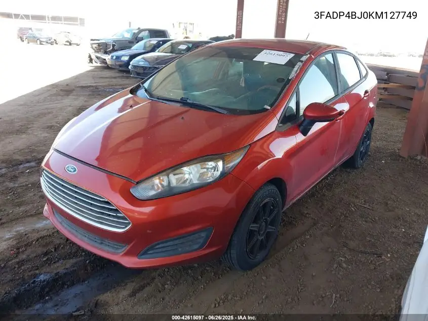 2019 Ford Fiesta Se VIN: 3FADP4BJ0KM127749 Lot: 42615097