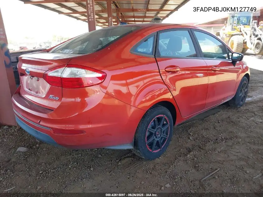 2019 Ford Fiesta Se VIN: 3FADP4BJ0KM127749 Lot: 42615097