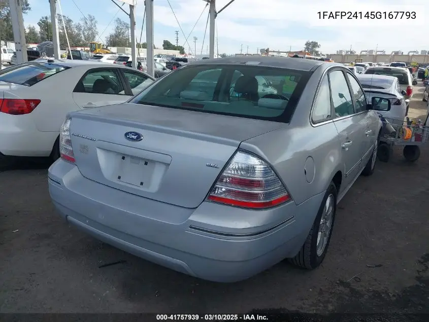 2005 Ford Five Hundred Sel VIN: 1FAFP24145G167793 Lot: 41757939