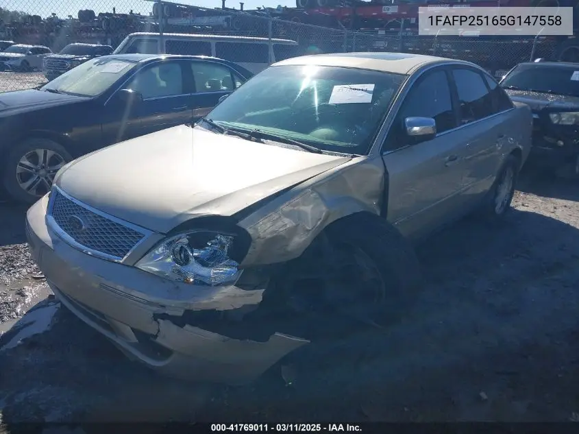 2005 Ford Five Hundred Limited VIN: 1FAFP25165G147558 Lot: 41769011