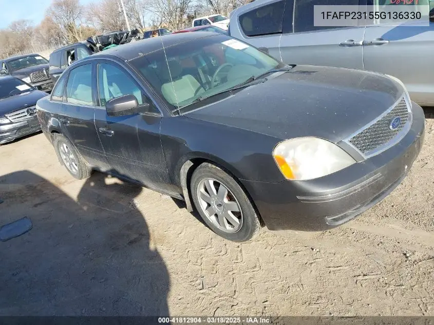 2005 Ford Five Hundred Se VIN: 1FAFP23155G136330 Lot: 41812904