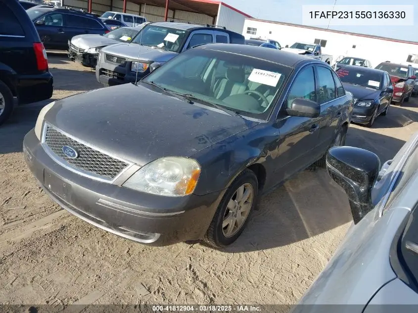 2005 Ford Five Hundred Se VIN: 1FAFP23155G136330 Lot: 41812904
