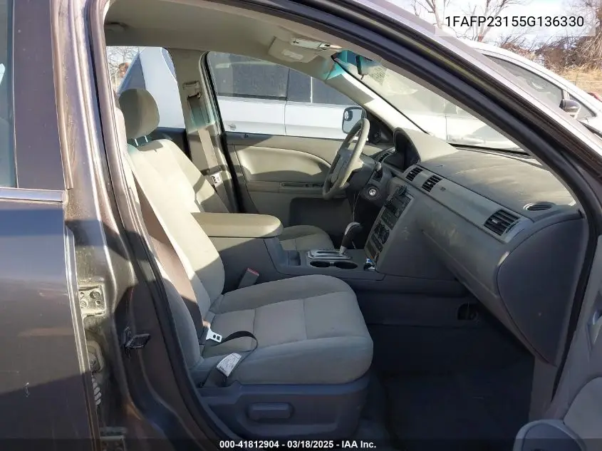 2005 Ford Five Hundred Se VIN: 1FAFP23155G136330 Lot: 41812904