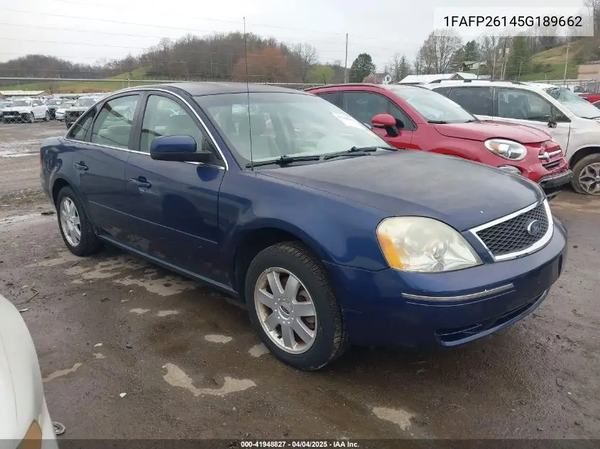 2005 Ford Five Hundred Se VIN: 1FAFP26145G189662 Lot: 41948827