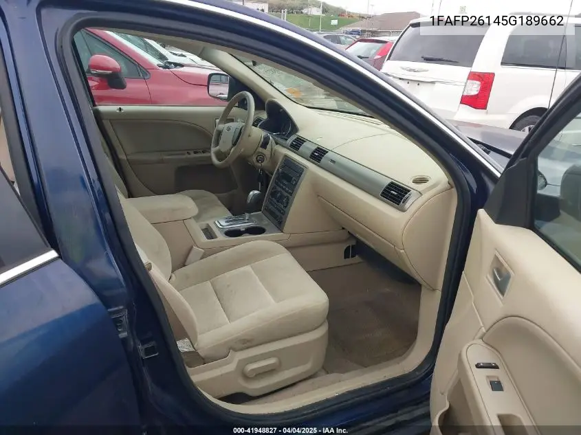 2005 Ford Five Hundred Se VIN: 1FAFP26145G189662 Lot: 41948827