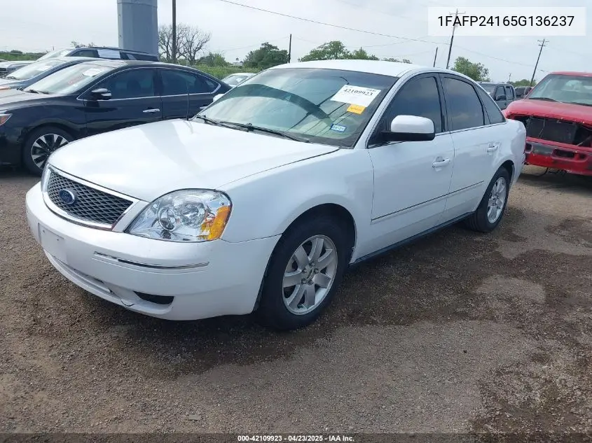 2005 Ford Five Hundred Sel VIN: 1FAFP24165G136237 Lot: 42109923