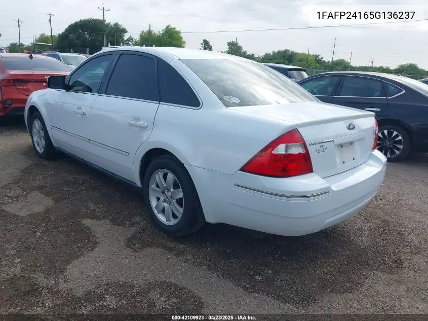 2005 Ford Five Hundred Sel VIN: 1FAFP24165G136237 Lot: 42109923