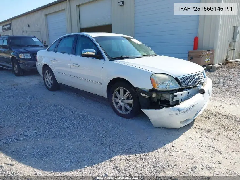 2005 Ford Five Hundred Limited VIN: 1FAFP25155G146191 Lot: 42123866