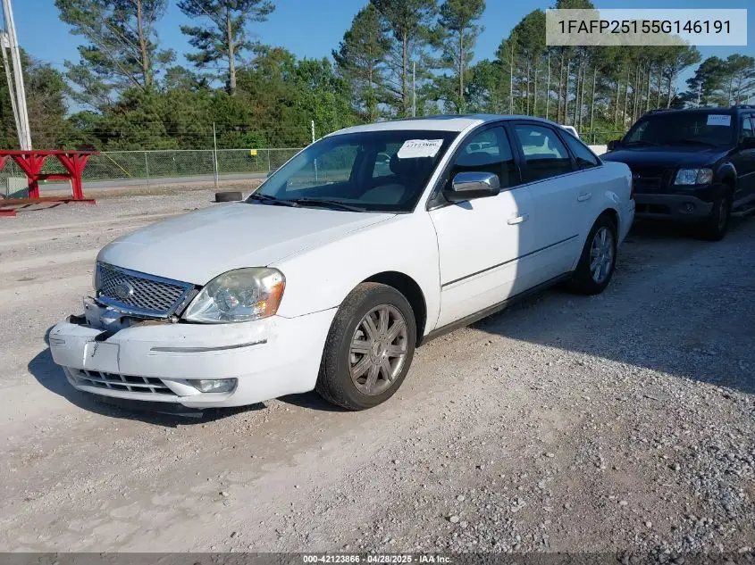 2005 Ford Five Hundred Limited VIN: 1FAFP25155G146191 Lot: 42123866