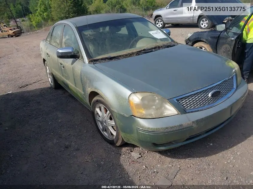 2005 Ford Five Hundred Limited VIN: 1FAFP251X5G133775 Lot: 42180128
