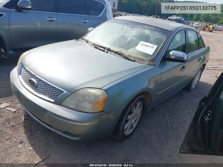 2005 Ford Five Hundred Limited VIN: 1FAFP251X5G133775 Lot: 42180128