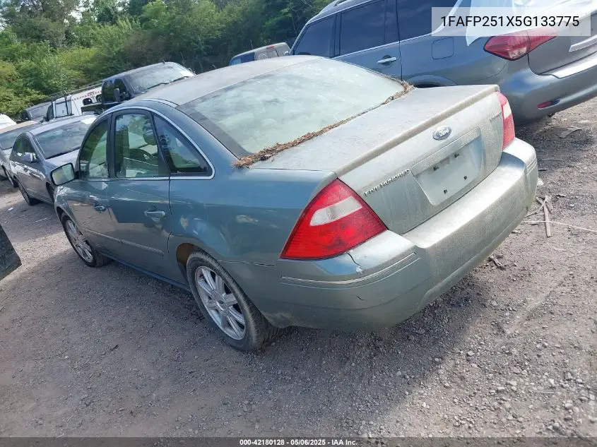 2005 Ford Five Hundred Limited VIN: 1FAFP251X5G133775 Lot: 42180128