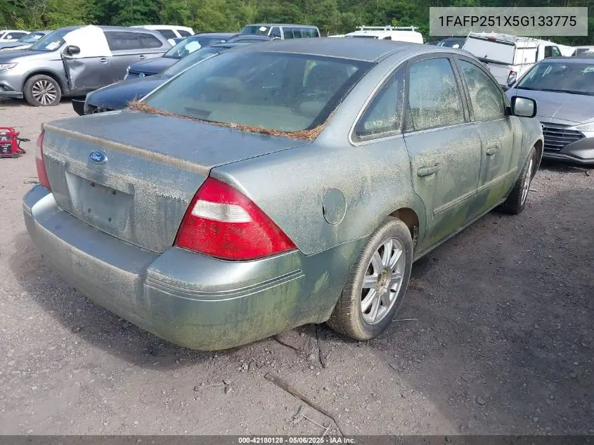 2005 Ford Five Hundred Limited VIN: 1FAFP251X5G133775 Lot: 42180128