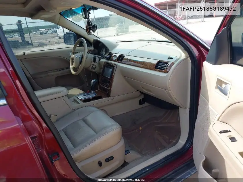 2005 Ford Five Hundred Limited VIN: 1FAFP25185G189472 Lot: 42184145