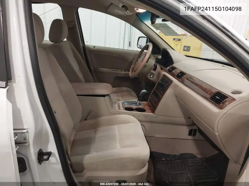 2005 Ford Five Hundred Sel VIN: 1FAFP24115G104098 Lot: 42207258