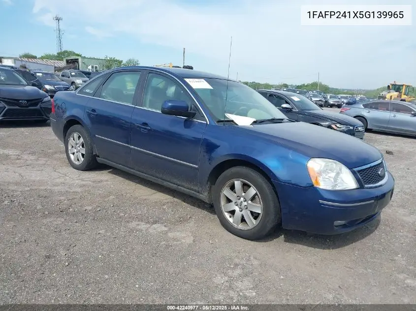 2005 Ford Five Hundred Sel VIN: 1FAFP241X5G139965 Lot: 42240977