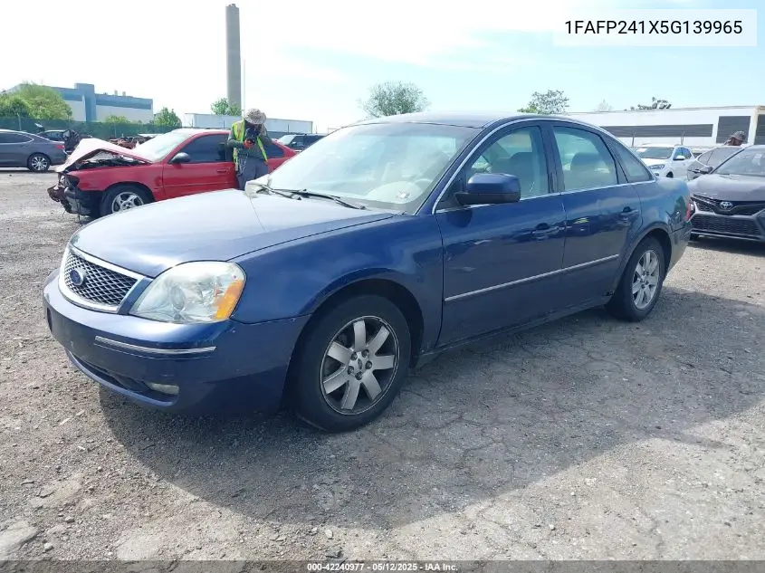 2005 Ford Five Hundred Sel VIN: 1FAFP241X5G139965 Lot: 42240977