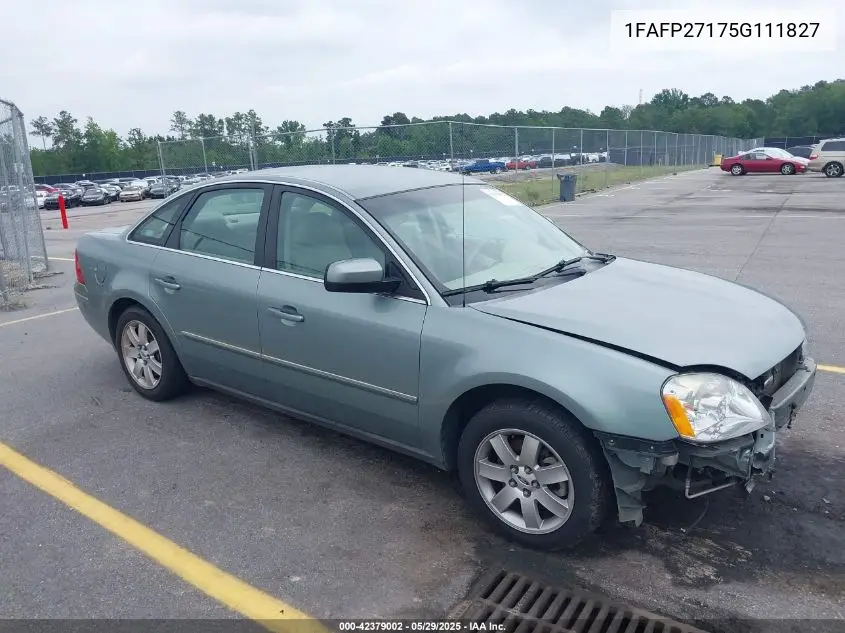 2005 Ford Five Hundred Sel VIN: 1FAFP27175G111827 Lot: 42379002