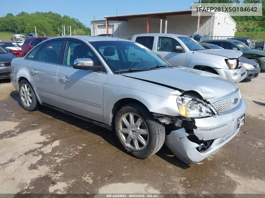 2005 Ford Five Hundred Limited VIN: 1FAFP281X5G184642 Lot: 42405002