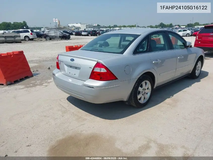 2005 Ford Five Hundred Sel VIN: 1FAHP24105G16122 Lot: 42448504