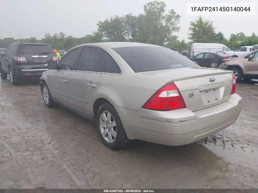 2005 Ford Five Hundred Sel VIN: 1FAFP24145G140044 Lot: 42457383