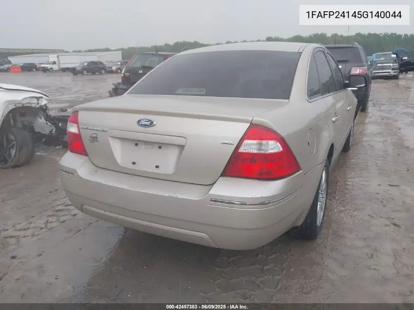 2005 Ford Five Hundred Sel VIN: 1FAFP24145G140044 Lot: 42457383