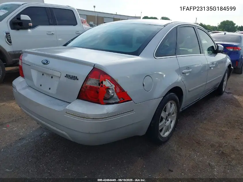 2005 Ford Five Hundred Se VIN: 1FAFP23135G184599 Lot: 42464449
