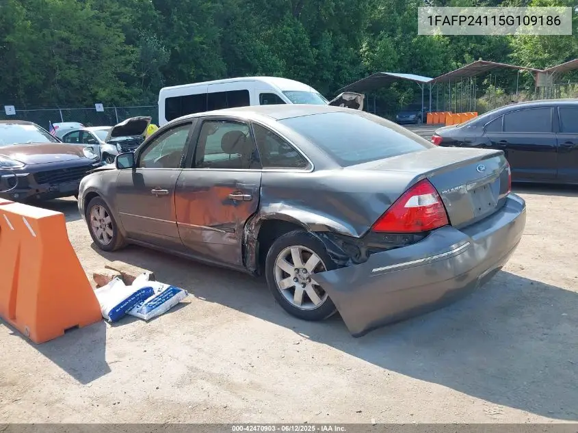 2005 Ford Five Hundred Sel VIN: 1FAFP24115G109186 Lot: 42470903