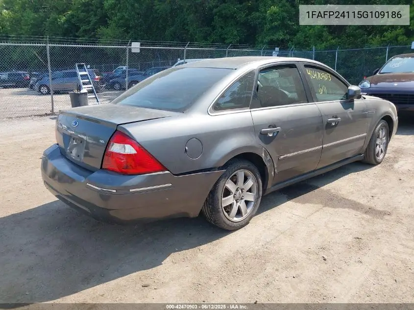 2005 Ford Five Hundred Sel VIN: 1FAFP24115G109186 Lot: 42470903