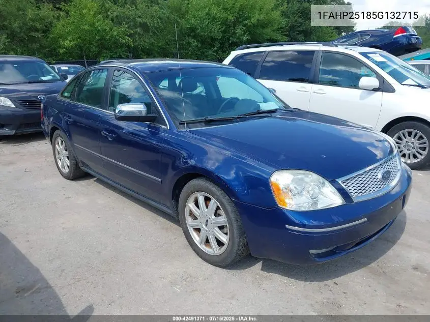 2005 Ford Five Hundred Limited VIN: 1FAHP25185G132715 Lot: 42491371