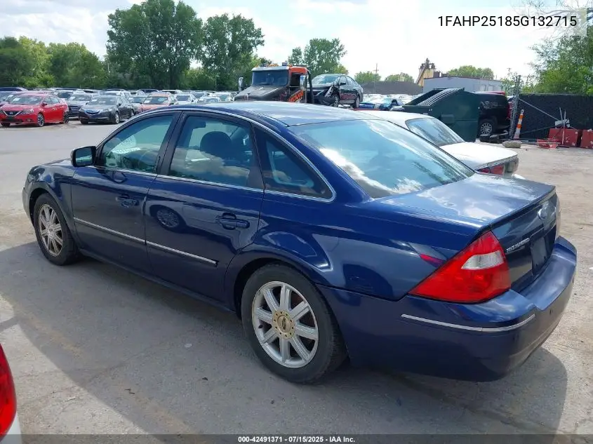 2005 Ford Five Hundred Limited VIN: 1FAHP25185G132715 Lot: 42491371