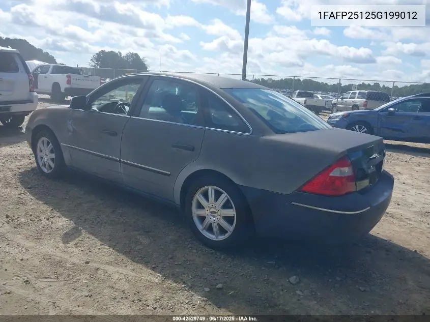 2005 Ford Five Hundred Limited VIN: 1FAFP25125G199012 Lot: 42529749