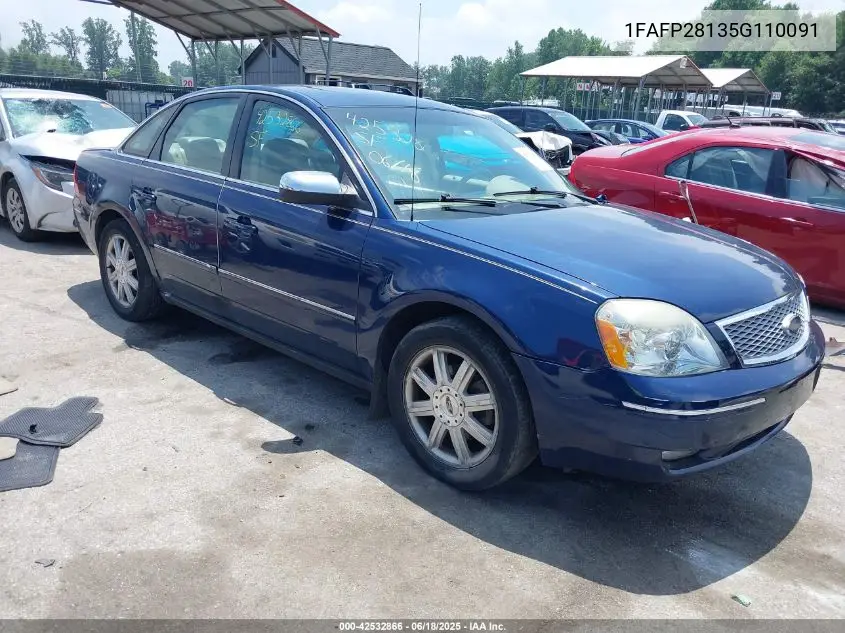 2005 Ford Five Hundred Limited VIN: 1FAFP28135G110091 Lot: 42532866