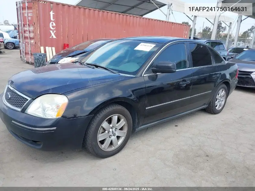 2005 Ford Five Hundred Sel VIN: 1FAFP24175G164631 Lot: 42585134