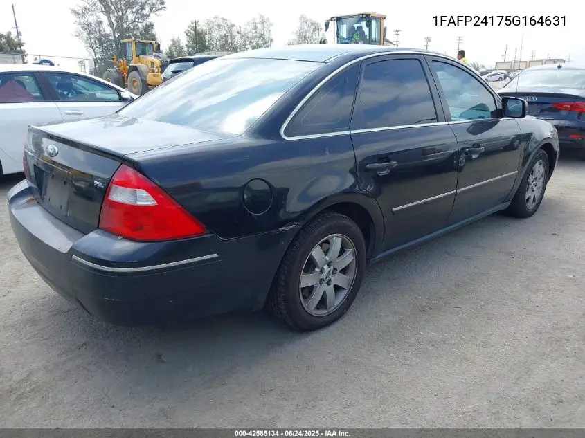 2005 Ford Five Hundred Sel VIN: 1FAFP24175G164631 Lot: 42585134