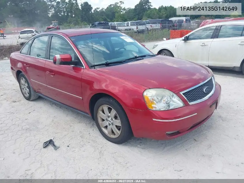 2005 Ford Five Hundred Sel VIN: 1FAHP24135G142649 Lot: 42608253