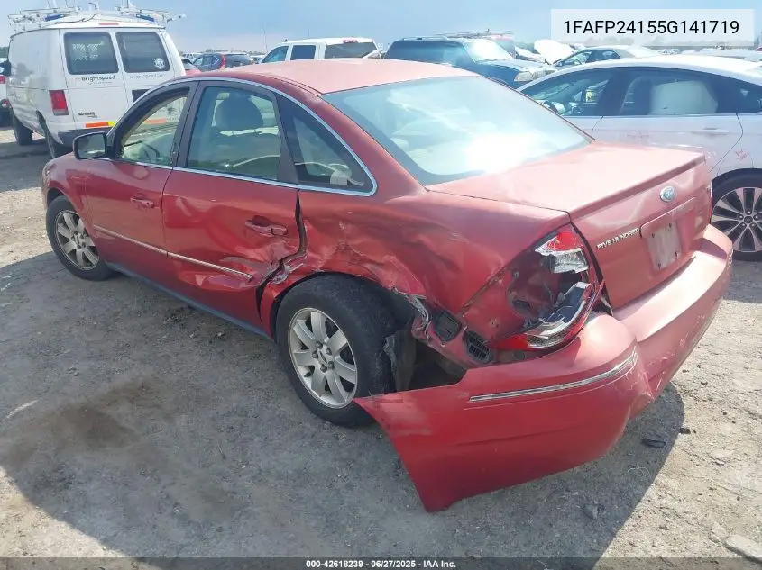 2005 Ford Five Hundred Sel VIN: 1FAFP24155G141719 Lot: 42618239