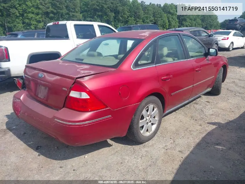 2005 Ford Five Hundred Sel VIN: 1FAFP24155G141719 Lot: 42618239