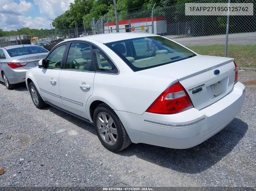 2005 Ford Five Hundred Sel VIN: 1FAFP27195G125762 Lot: 42707664