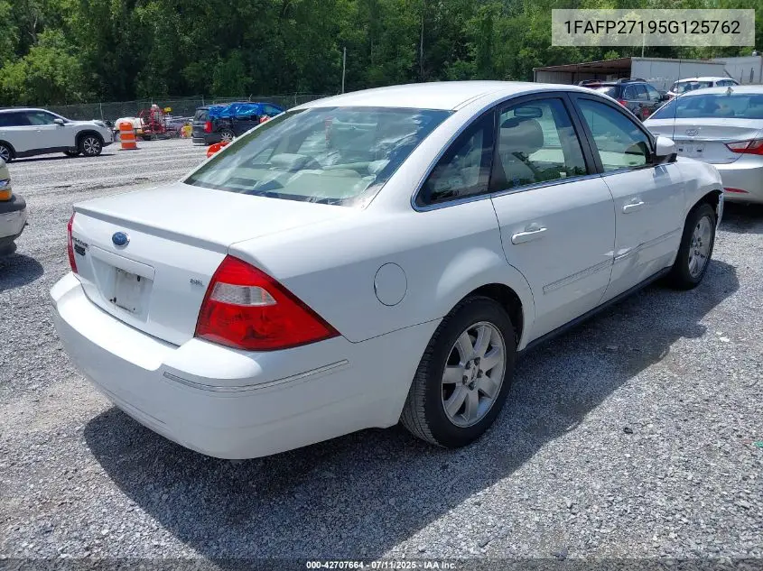 2005 Ford Five Hundred Sel VIN: 1FAFP27195G125762 Lot: 42707664