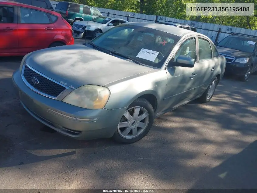 2005 Ford Five Hundred Se VIN: 1FAFP23135G195408 Lot: 42709182