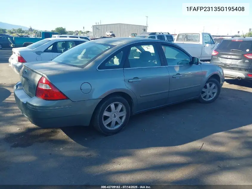 2005 Ford Five Hundred Se VIN: 1FAFP23135G195408 Lot: 42709182