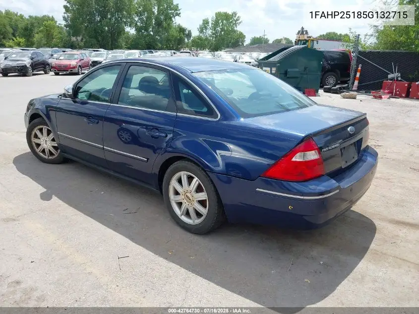 1FAHP25185G132715 2005 Ford Five Hundred Limited