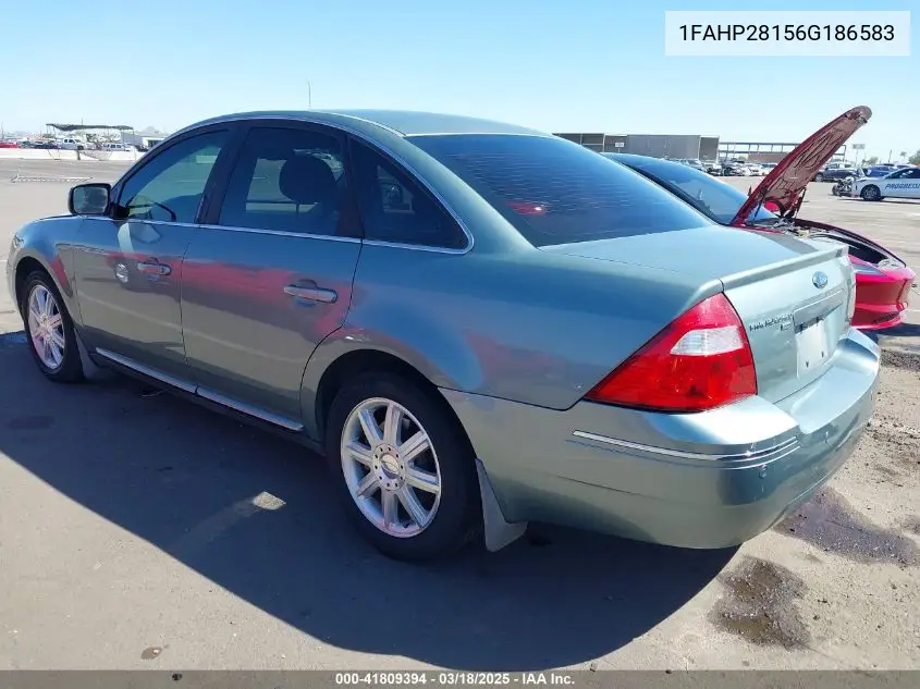 2006 Ford Five Hundred Limited VIN: 1FAHP28156G186583 Lot: 41809394