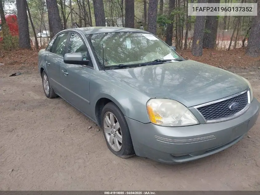 2006 Ford Five Hundred Sel VIN: 1FAFP24196G137352 Lot: 41910085