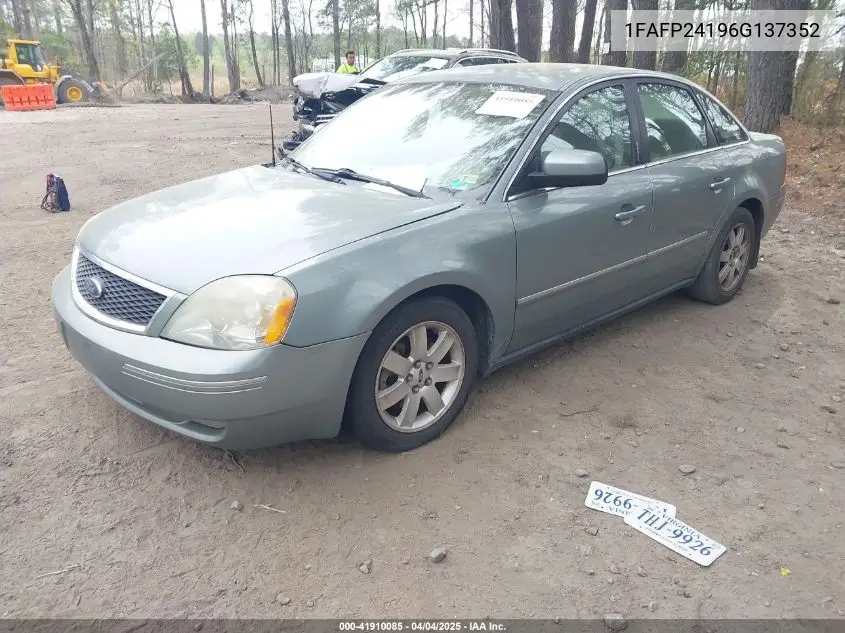 2006 Ford Five Hundred Sel VIN: 1FAFP24196G137352 Lot: 41910085