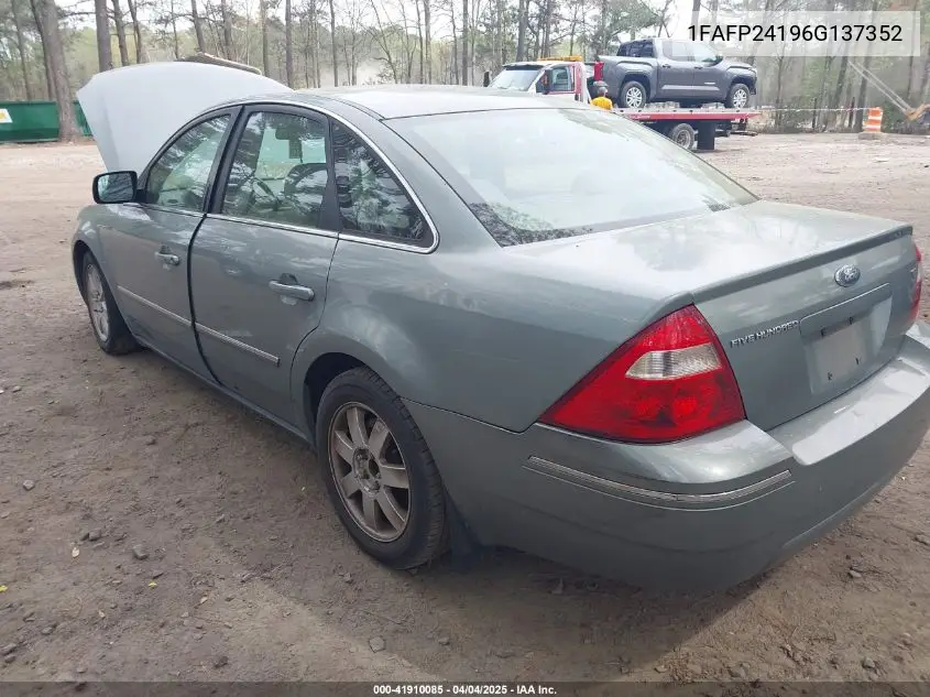 2006 Ford Five Hundred Sel VIN: 1FAFP24196G137352 Lot: 41910085