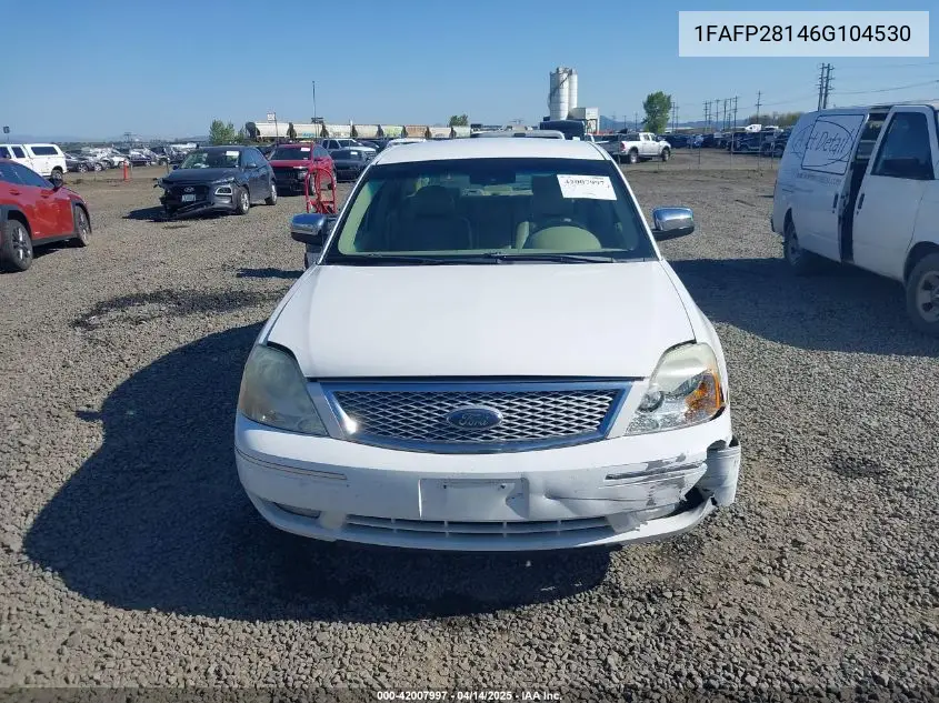 2006 Ford Five Hundred Limited VIN: 1FAFP28146G104530 Lot: 42007997