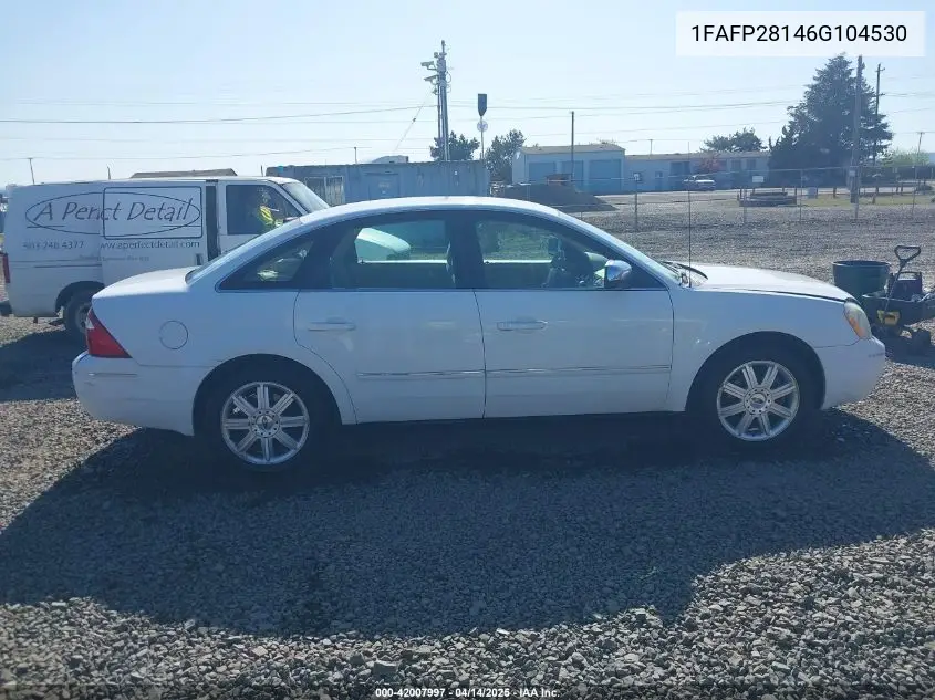 2006 Ford Five Hundred Limited VIN: 1FAFP28146G104530 Lot: 42007997