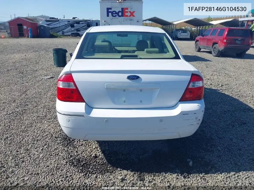 2006 Ford Five Hundred Limited VIN: 1FAFP28146G104530 Lot: 42007997